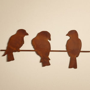 Elizabeth Keith 3 Birds on a Wire Metal Art