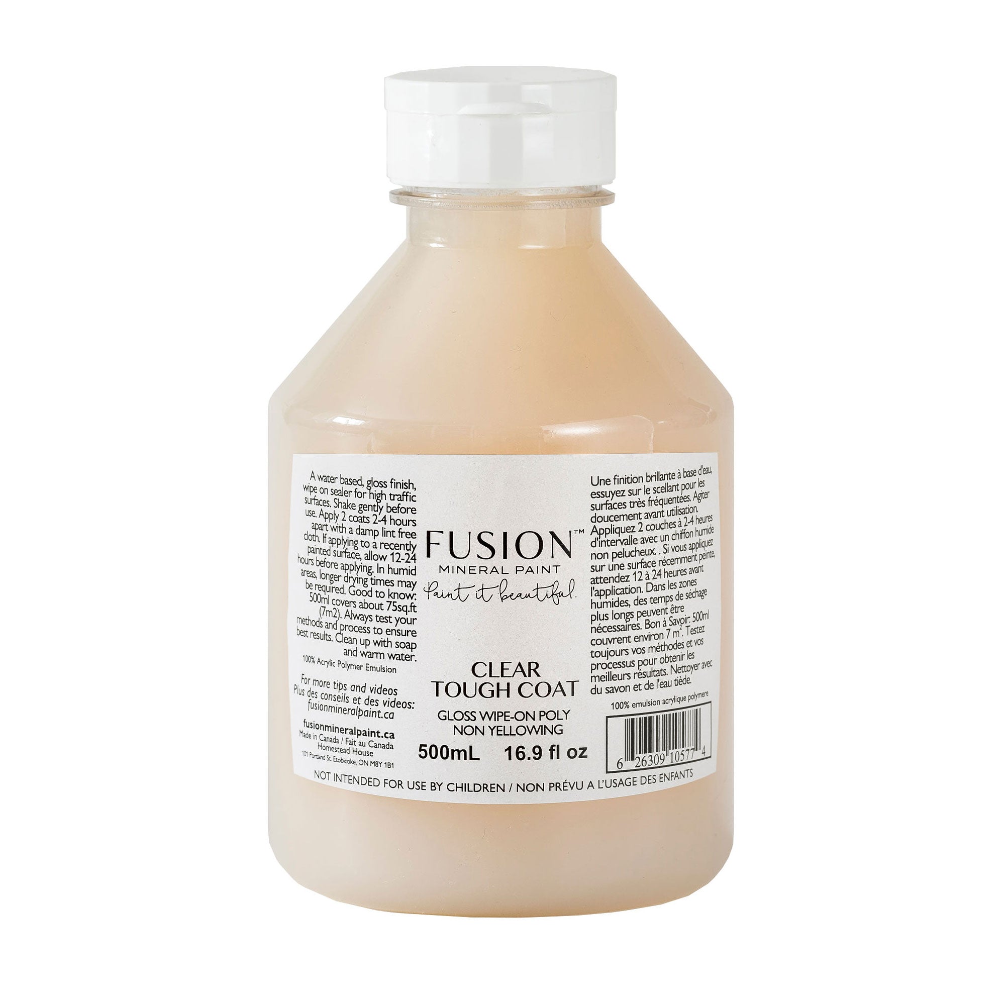 Fusion Mineral Paint - Clear Tough Coat Gloss Wipe-On Poly
