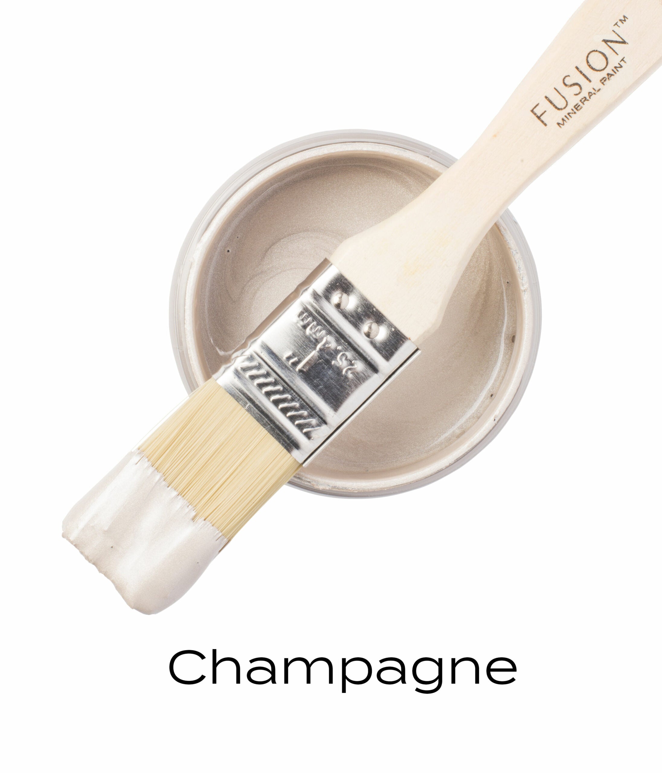 Fusion Mineral Paints Champagne brush and pint