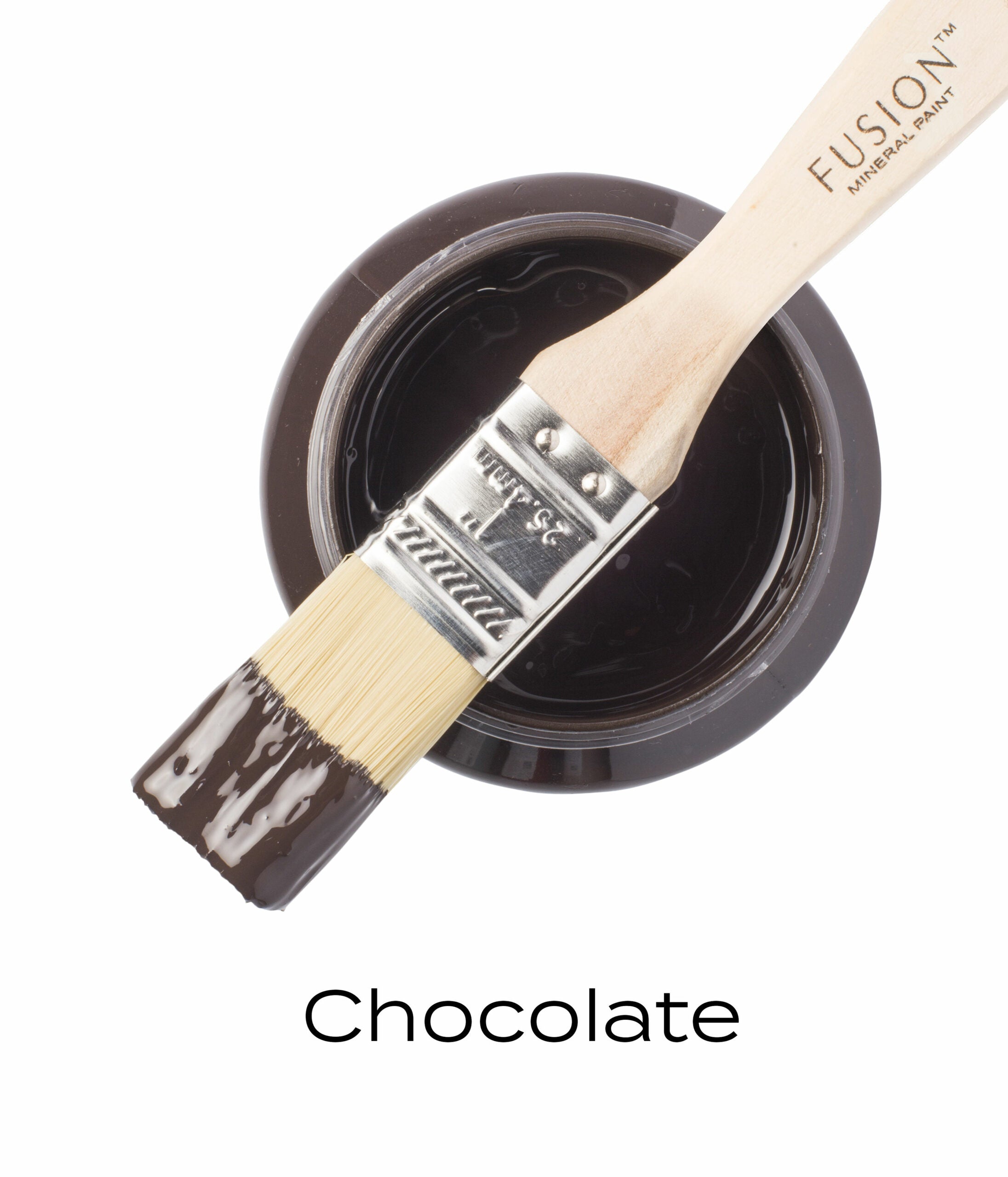 Fusion Mineral Paint Chocolate brush and pint