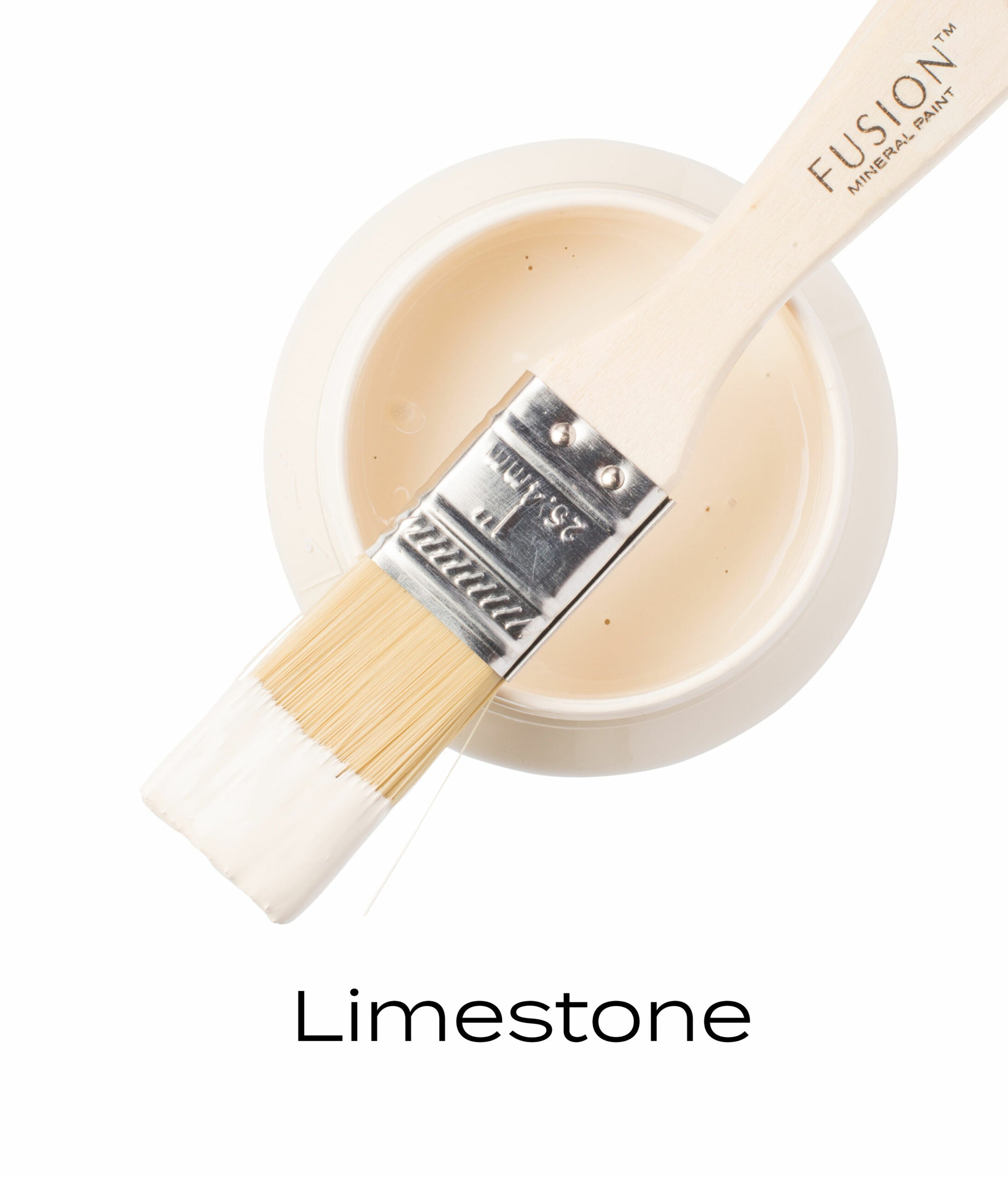 Fusion Mineral Paint Limestone pint and brush