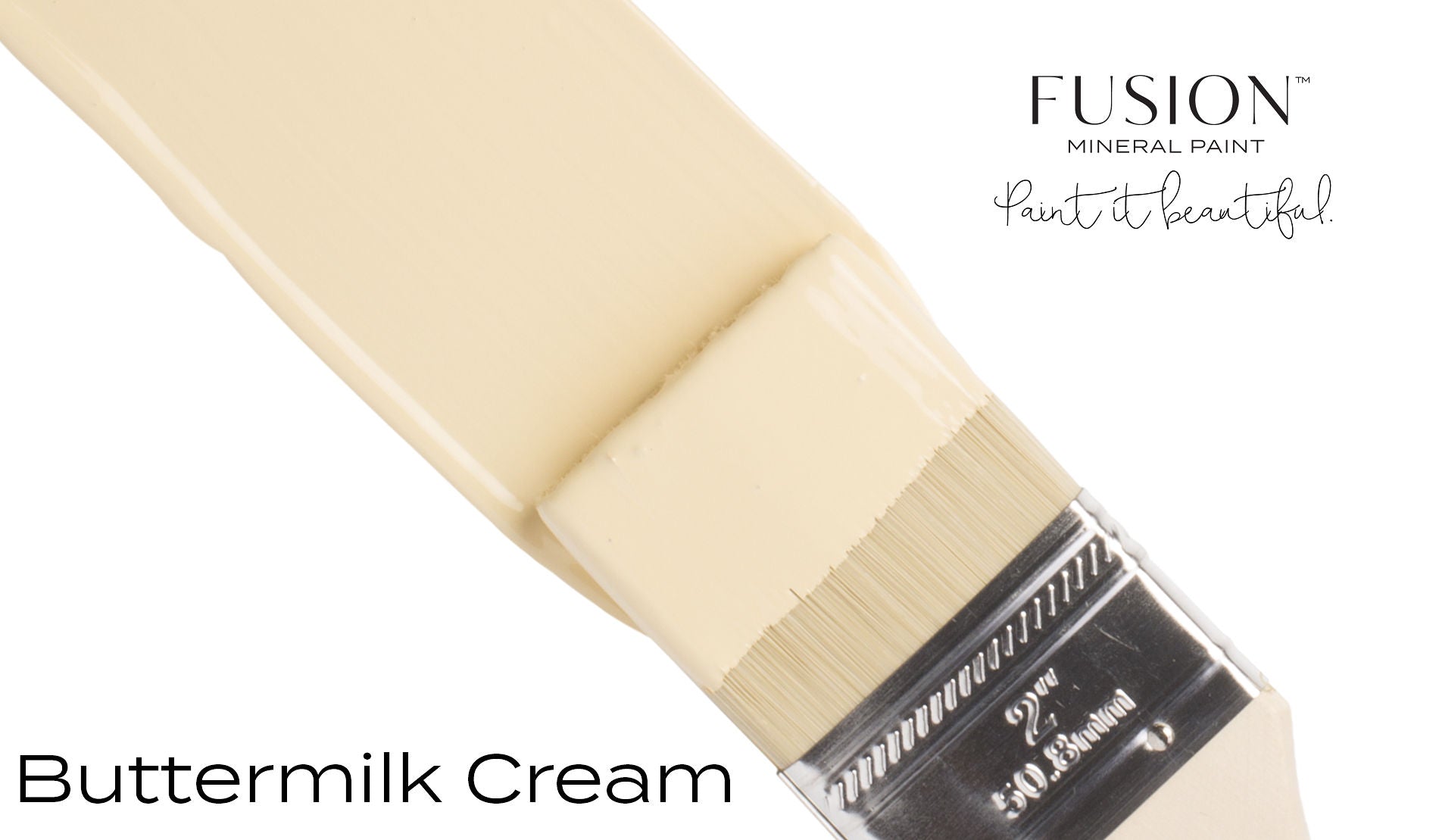 Fusion Mineral Paint Buttermilk Cream brush