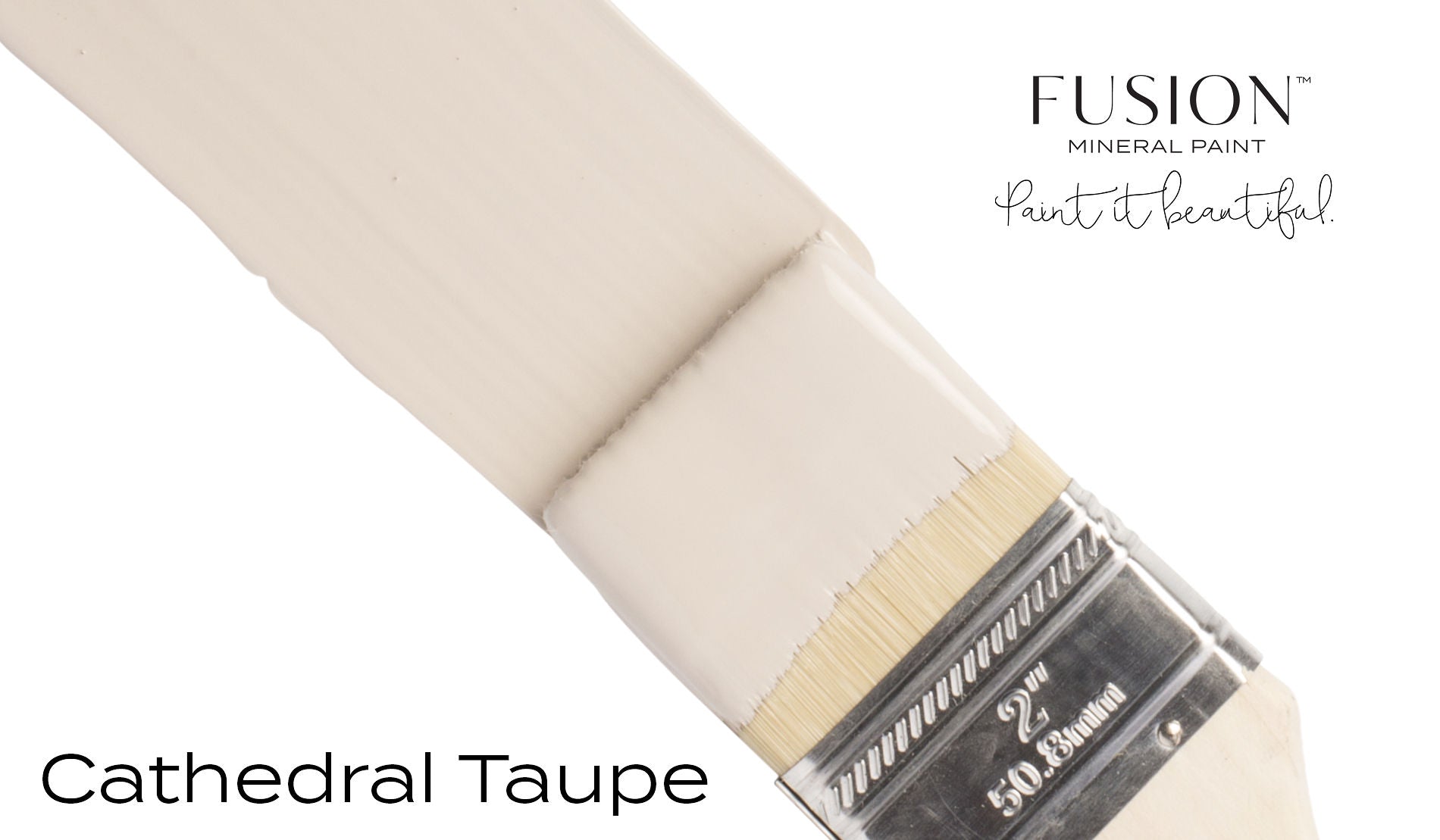 Fusion Mineral Paint Cathedral Taupe brush