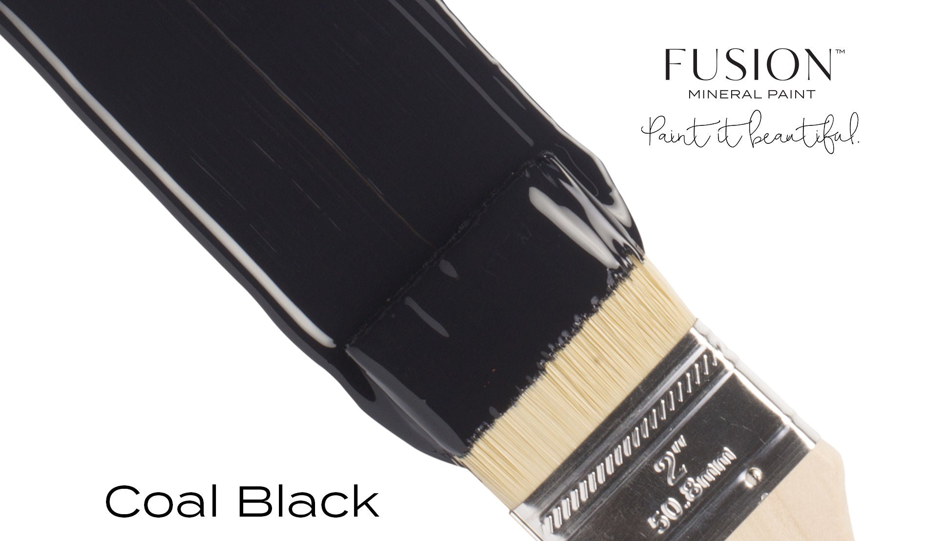Fusion Mineral Paint Coal black angled
