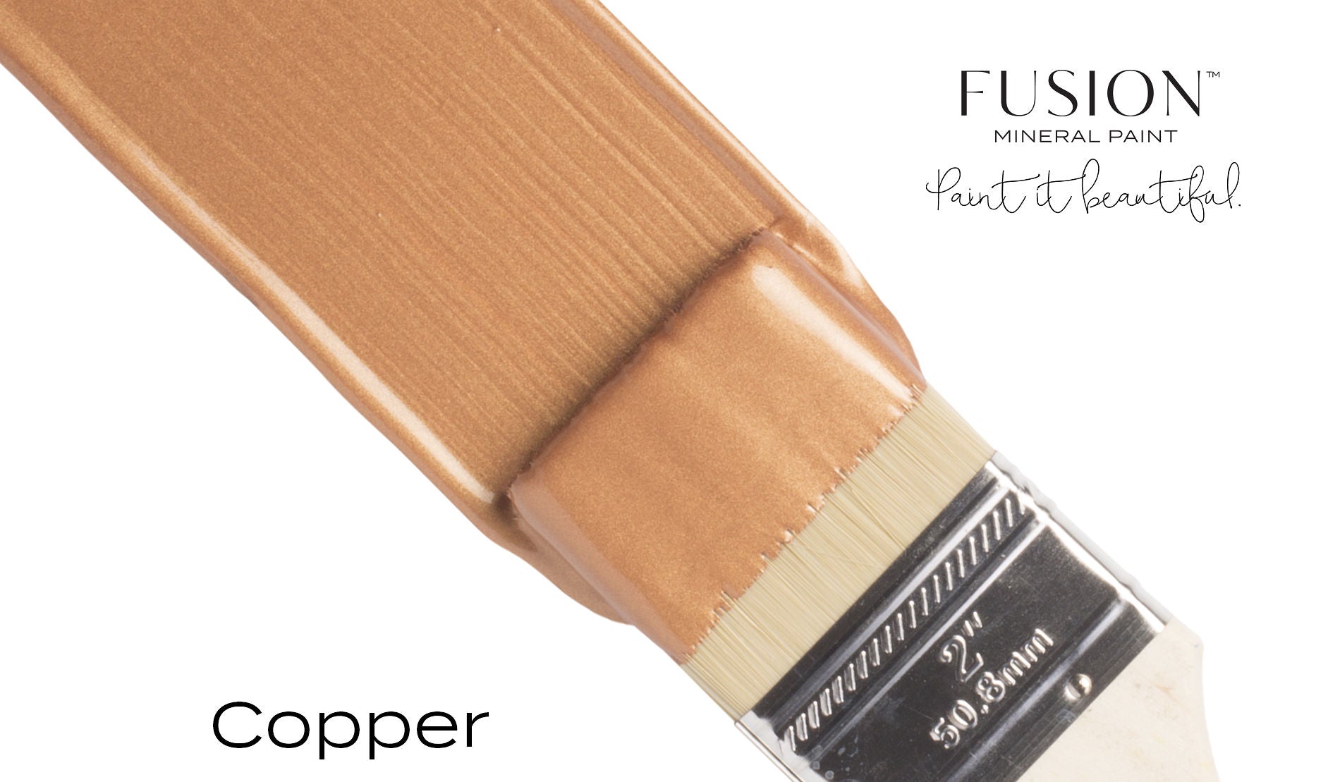 Fusion Mineral Paint COpper Metallic brush