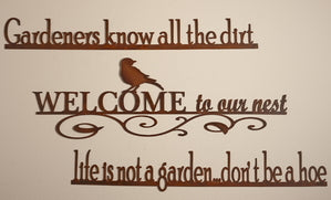 Elizabeth Keith Welcome to our Nest Metal Signs