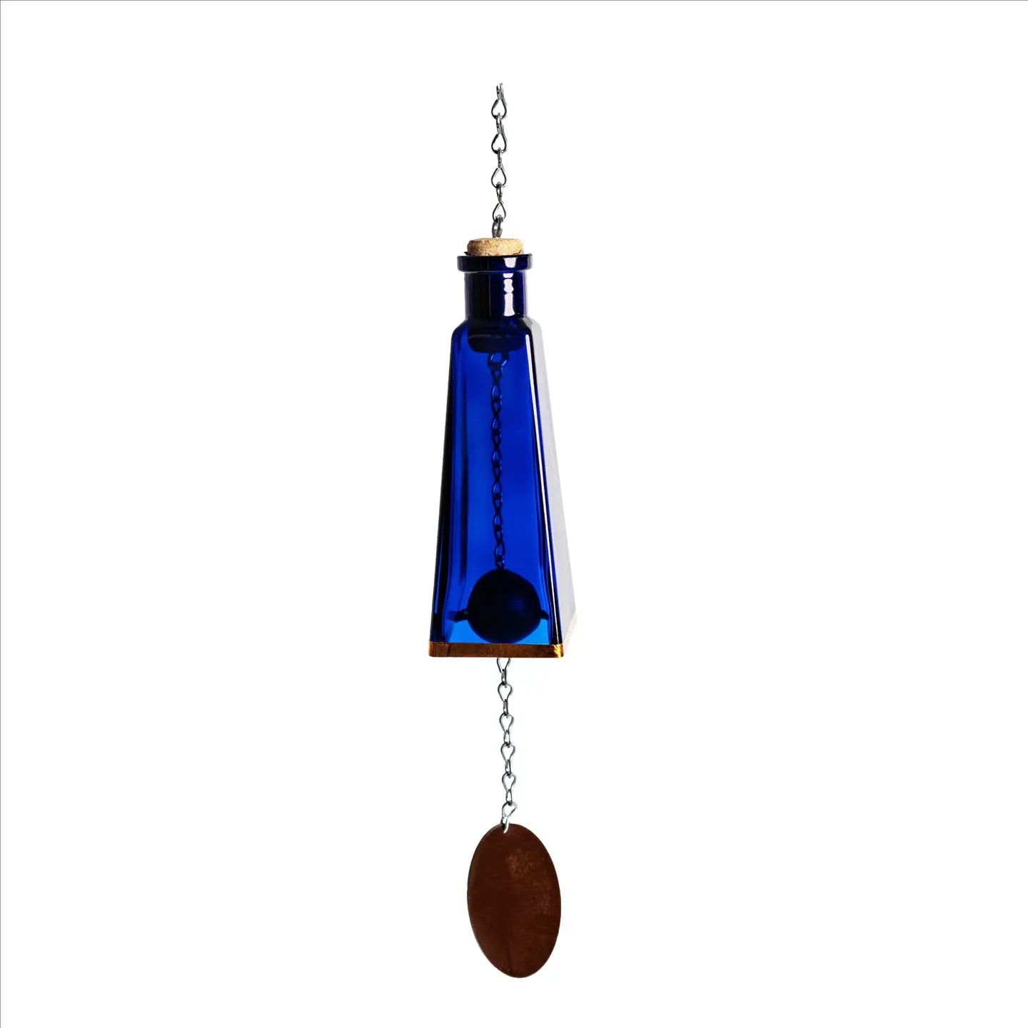 Glass Wind Chimes Made from Pyramid Shaped Bottles