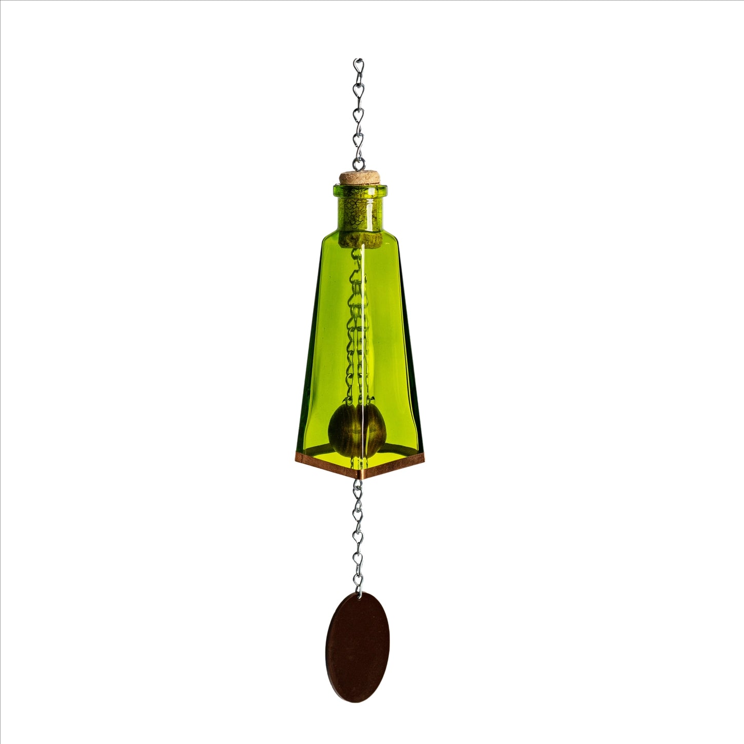 Glass Wind Chimes Made from Pyramid Shaped Bottles