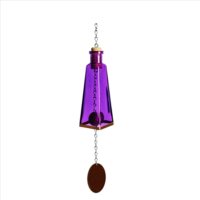 Glass Wind Chimes Made from Pyramid Shaped Bottles