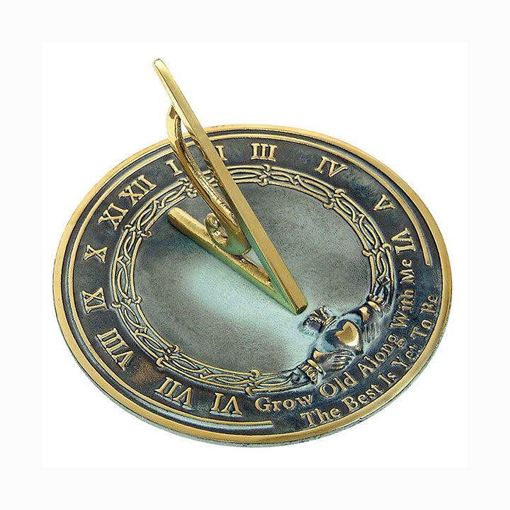 Rome Solid Brass Grow Old With Me Sundial