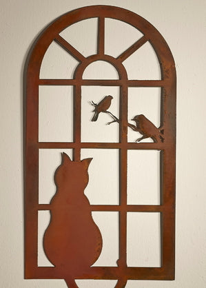 Elizabeth Keith Cat In The Window Metal Art