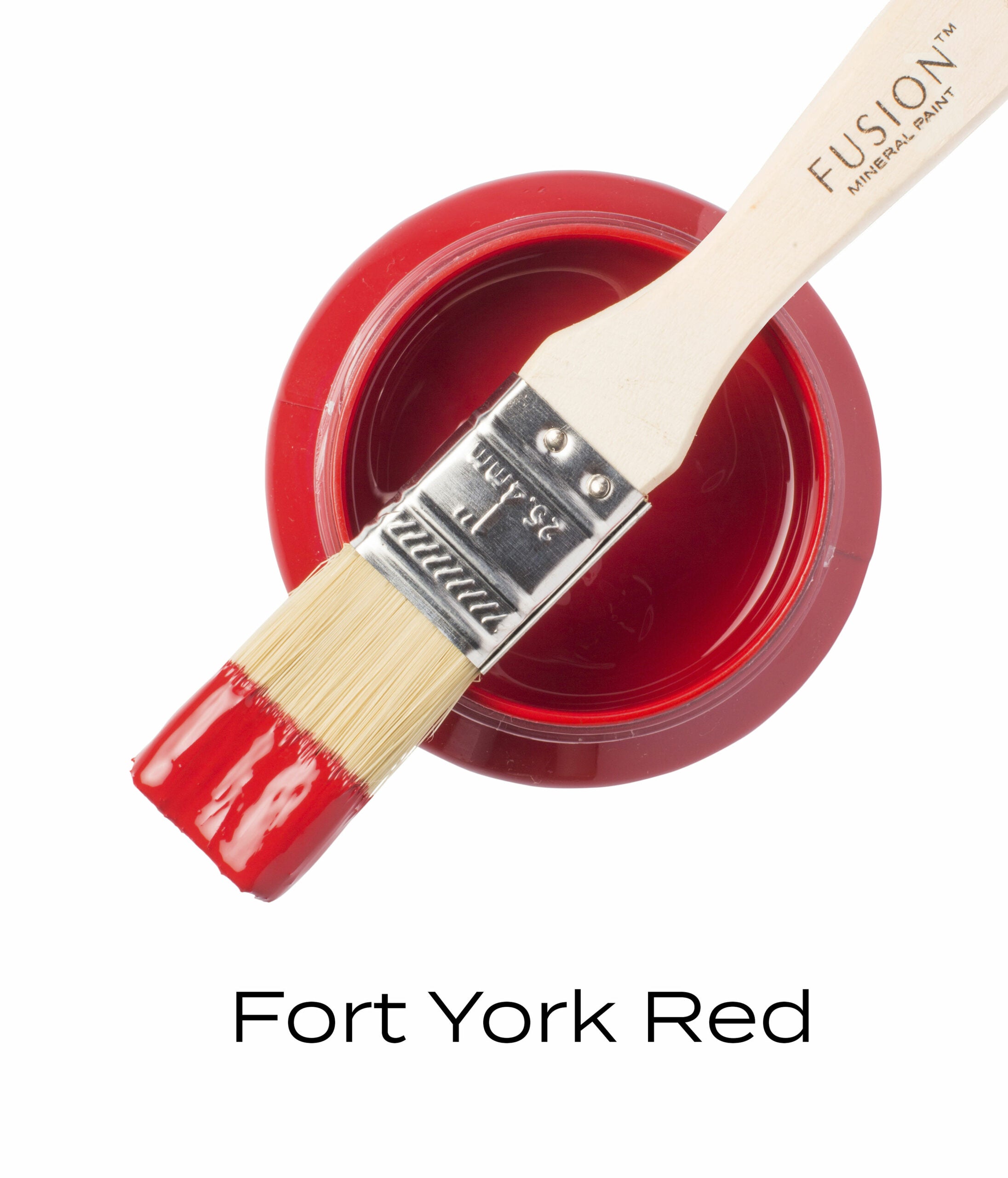 Fusion Mineral Paint Fort York Red pint brush