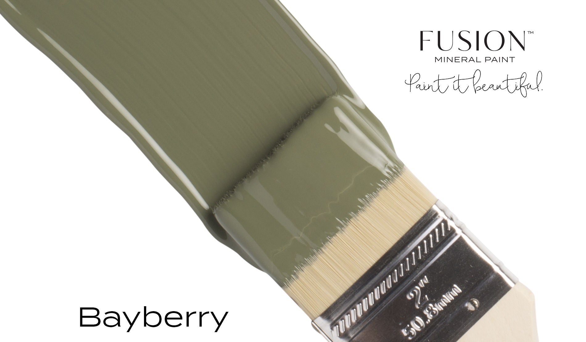 Fusion Mineral Paint Bayberry angled brush