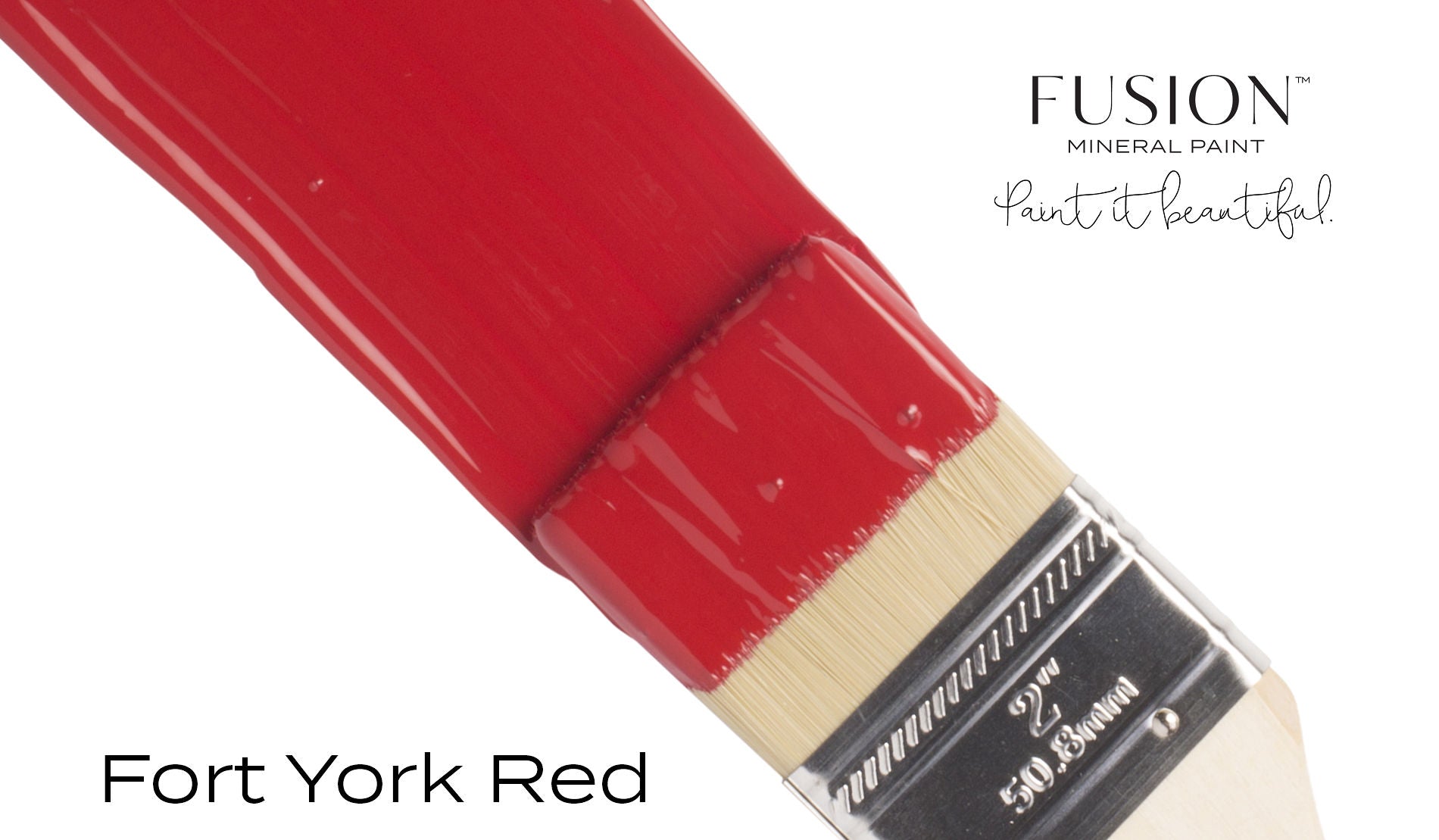 Fusion Mineral Paint Fort York Red brush