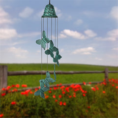 Grasslands Road Schmetterlings-Windspiel – 70 Cm Mobile Mit Glocke In Gold & Lavendel
